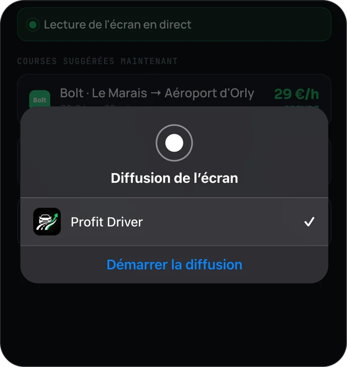 Lancez la diffusion dans Profit Driver
