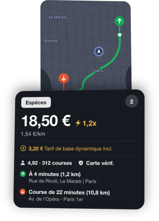 Ouvrez votre app de chauffeur