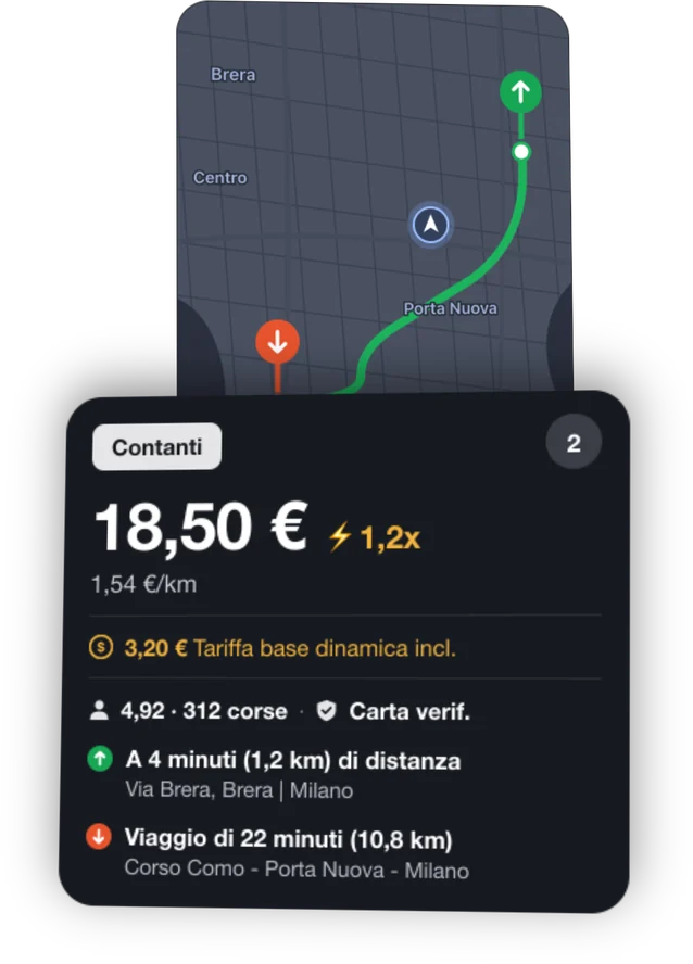 Apri la tua app da autista