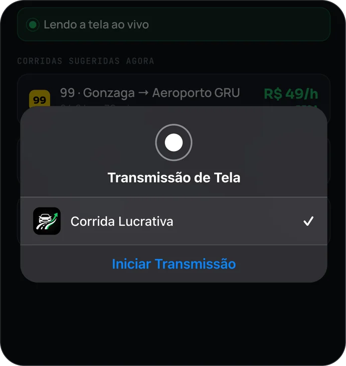 Inicie a transmissão no Corrida Lucrativa