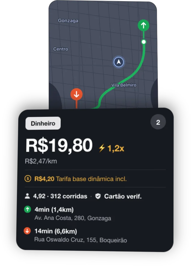 Acesse o seu app de motorista